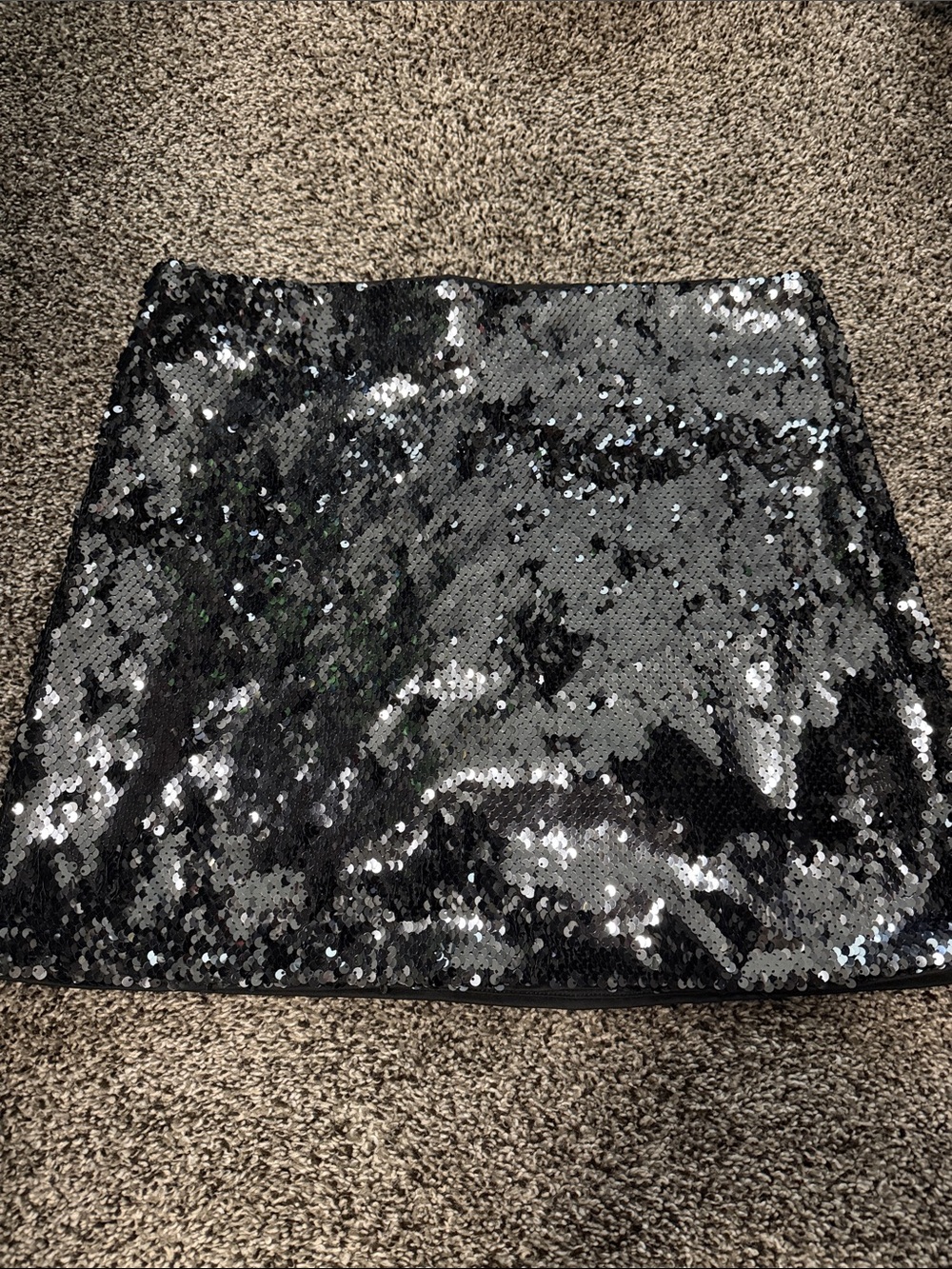 Dynamite Black Sequin Mini Skirt